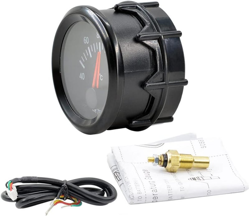 E Support Universal Car 52mm Pointer Water Temp Temperautre Gauge Meter Kit Celsius White LED Light Pointer Indicator Dail Display Electronic - Image 5